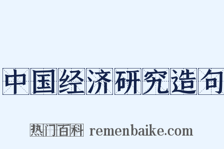 中国经济研究造句是什么意思的图片